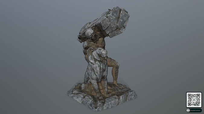  Hercules  and  Lion Low-poly 3D model