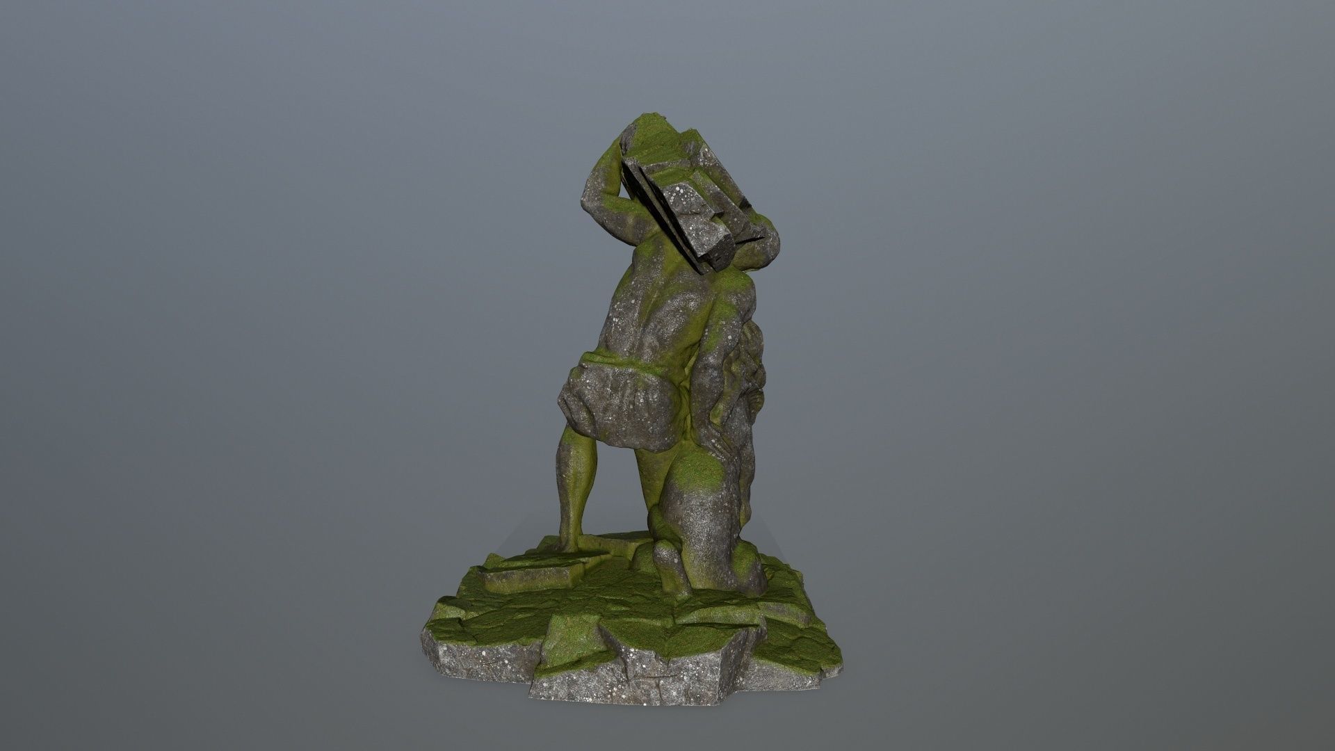  Hercules  and  Lion Low-poly 3D model_3