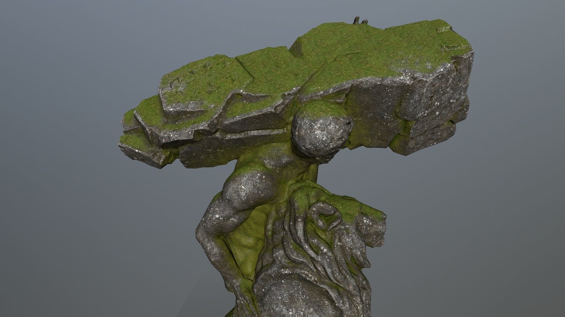  Hercules  and  Lion Low-poly 3D model_10