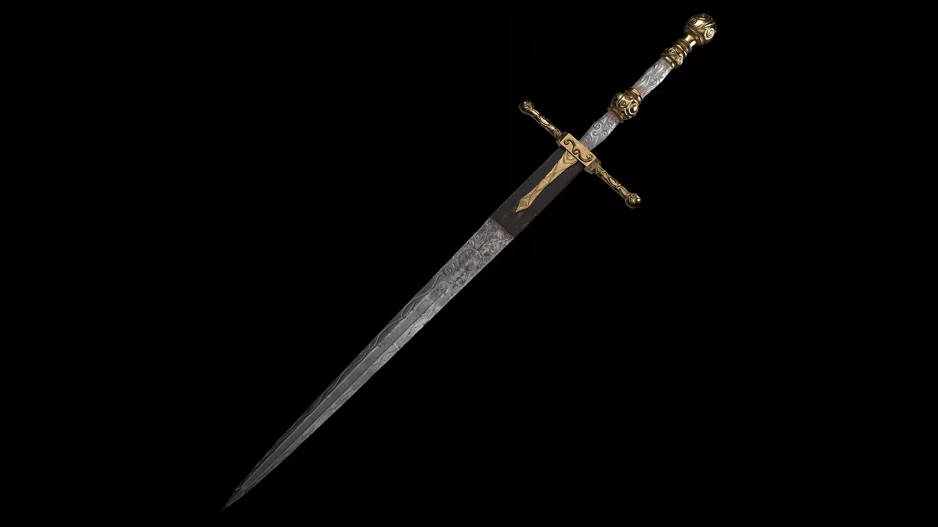 Low Poly-Mid Poly Game Ready Great Sword from Elden Ring  Low-poly 3D model_0