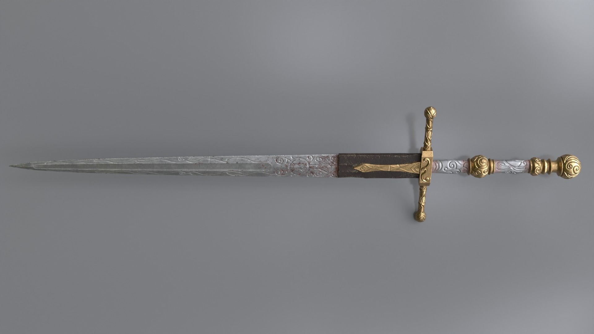 Low Poly-Mid Poly Game Ready Great Sword from Elden Ring  Low-poly 3D model_4