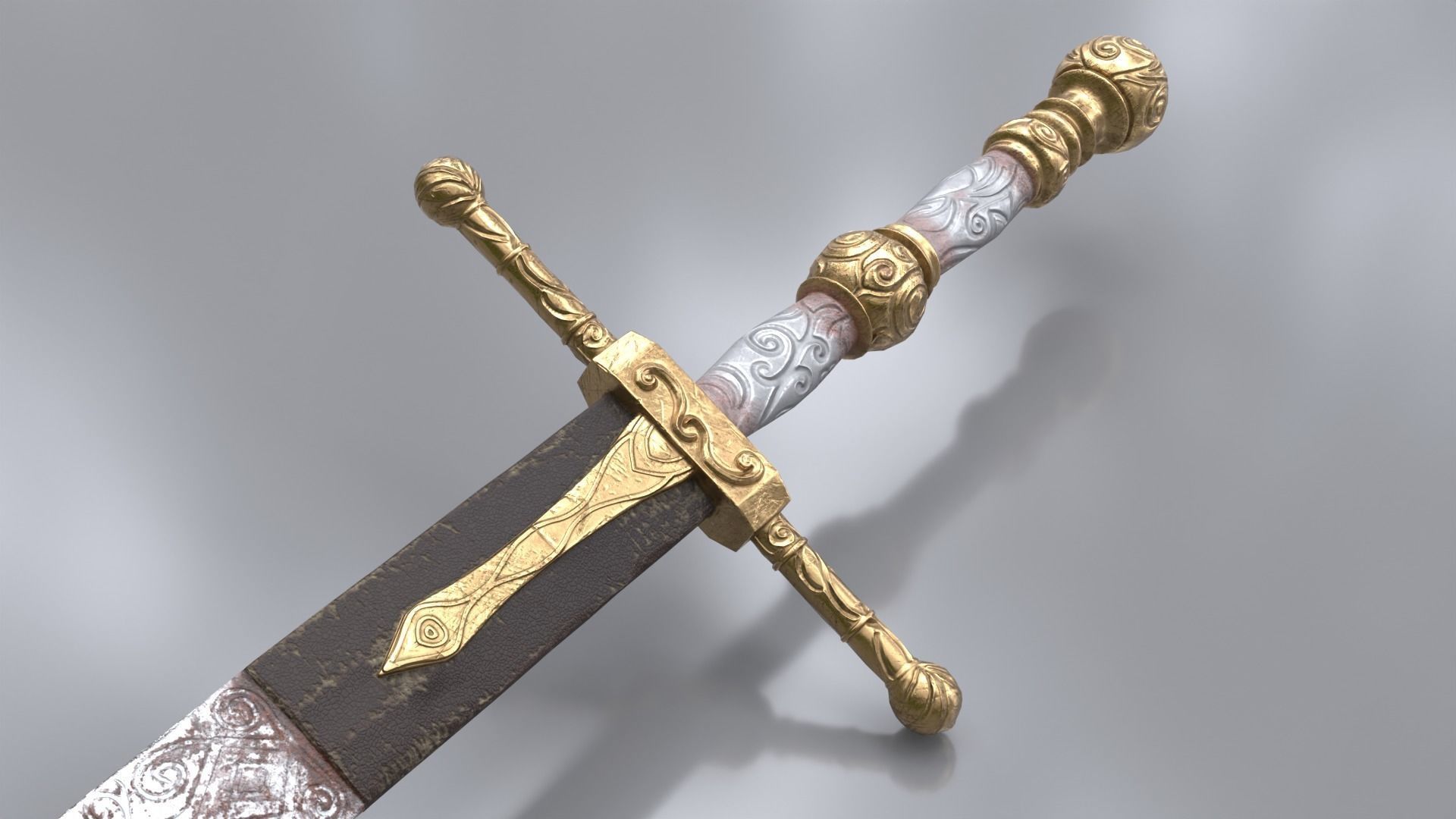 Low Poly-Mid Poly Game Ready Great Sword from Elden Ring  Low-poly 3D model_5