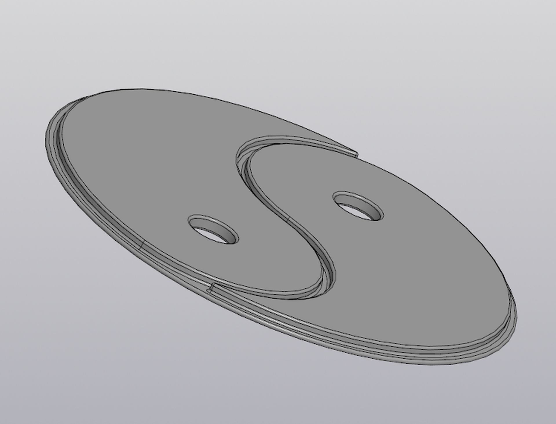 Cup coaster Yin Yang  3D print model_4