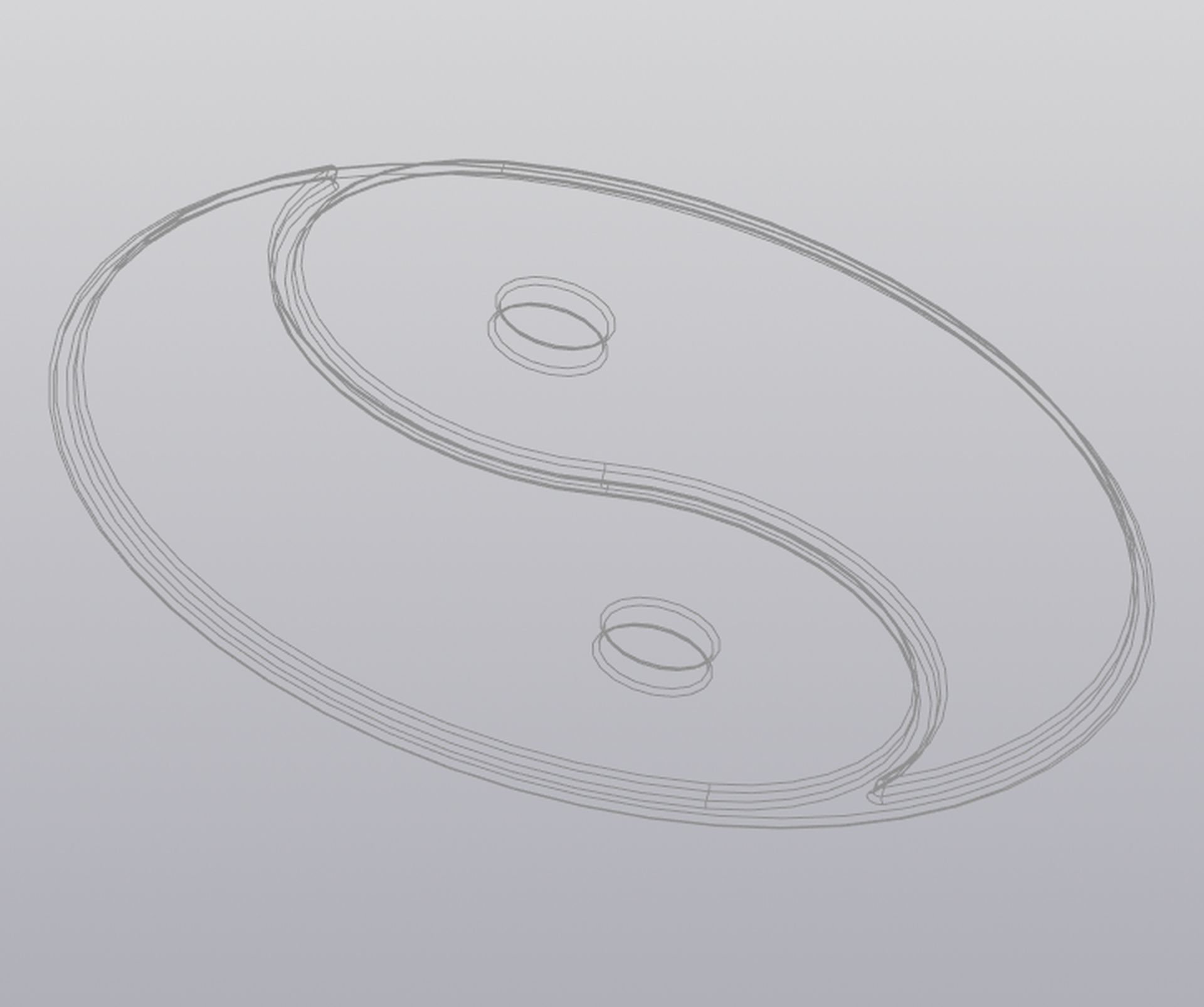 Cup coaster Yin Yang  3D print model_6