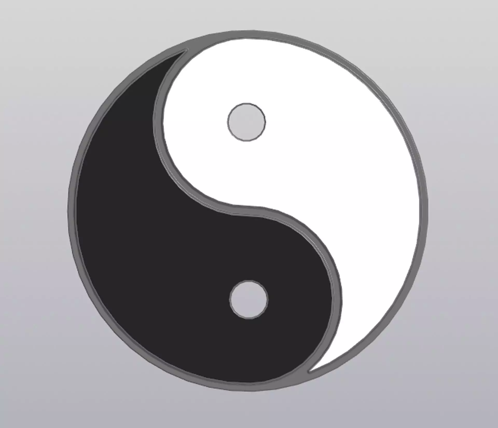 Cup coaster Yin Yang  3D print model_0