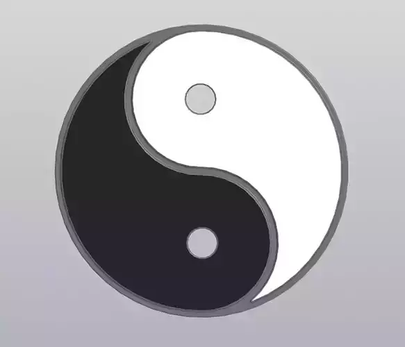 Cup coaster Yin Yang  3D print model