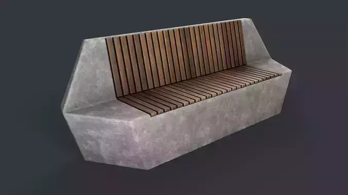 Modern Outdoor Bench 31 PBR Game Ready