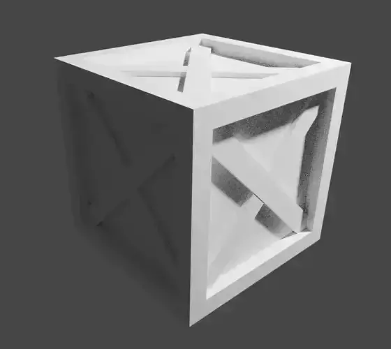 Low poly crate cube