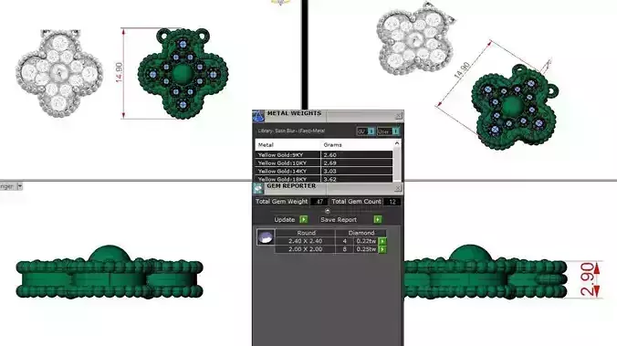 Van Cleef 1to1 Copy Clover Pendant