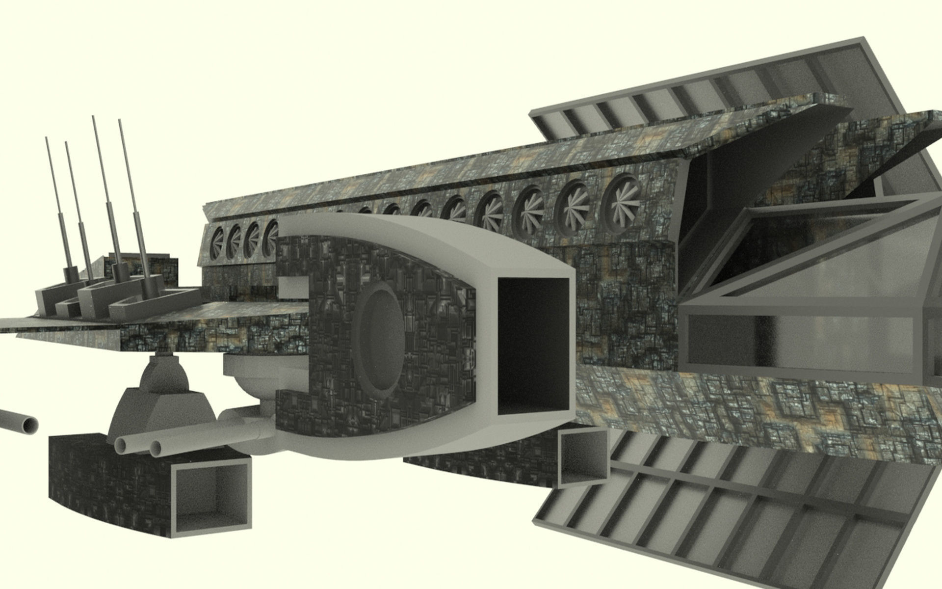 Mars - S800 Spaceship Low-poly 3D model_6