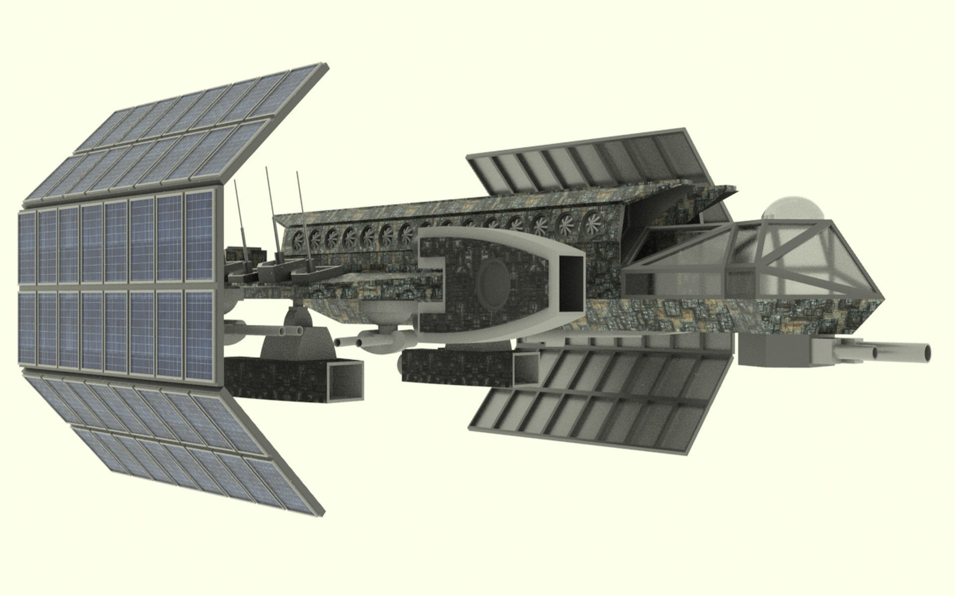 Mars - S800 Spaceship Low-poly 3D model_11