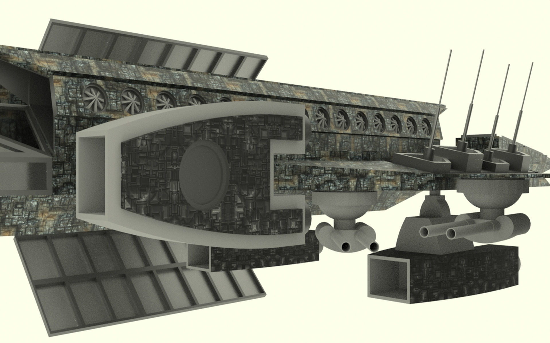 Mars - S800 Spaceship Low-poly 3D model_7