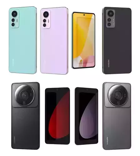 Xiaomi 12 Lite And 12S Ultra 3D model