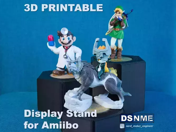 3D-printable Amiibo Display Stands 3D print model