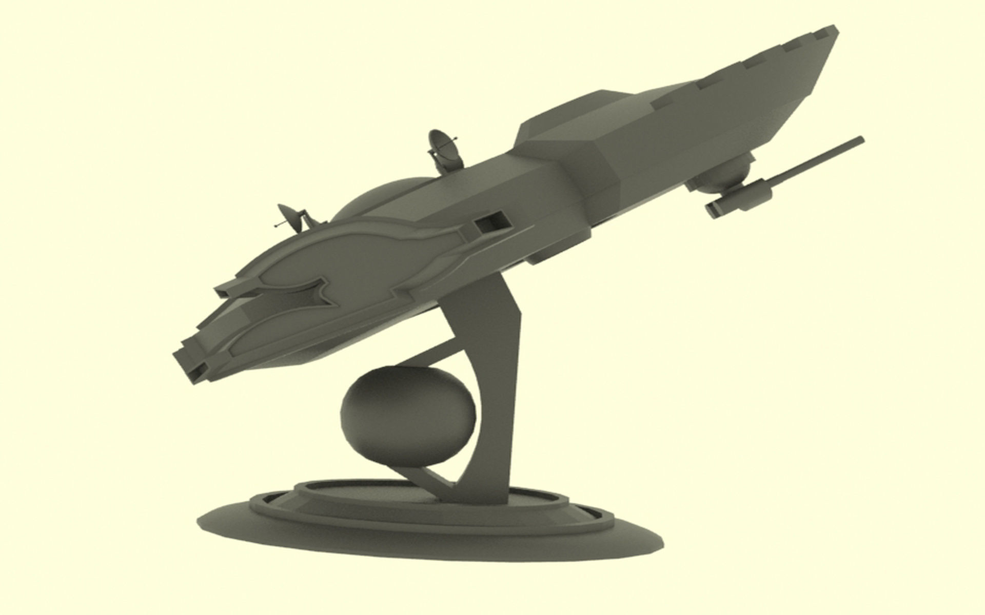 Mig - 800 Spaceship Low-poly 3D model_12