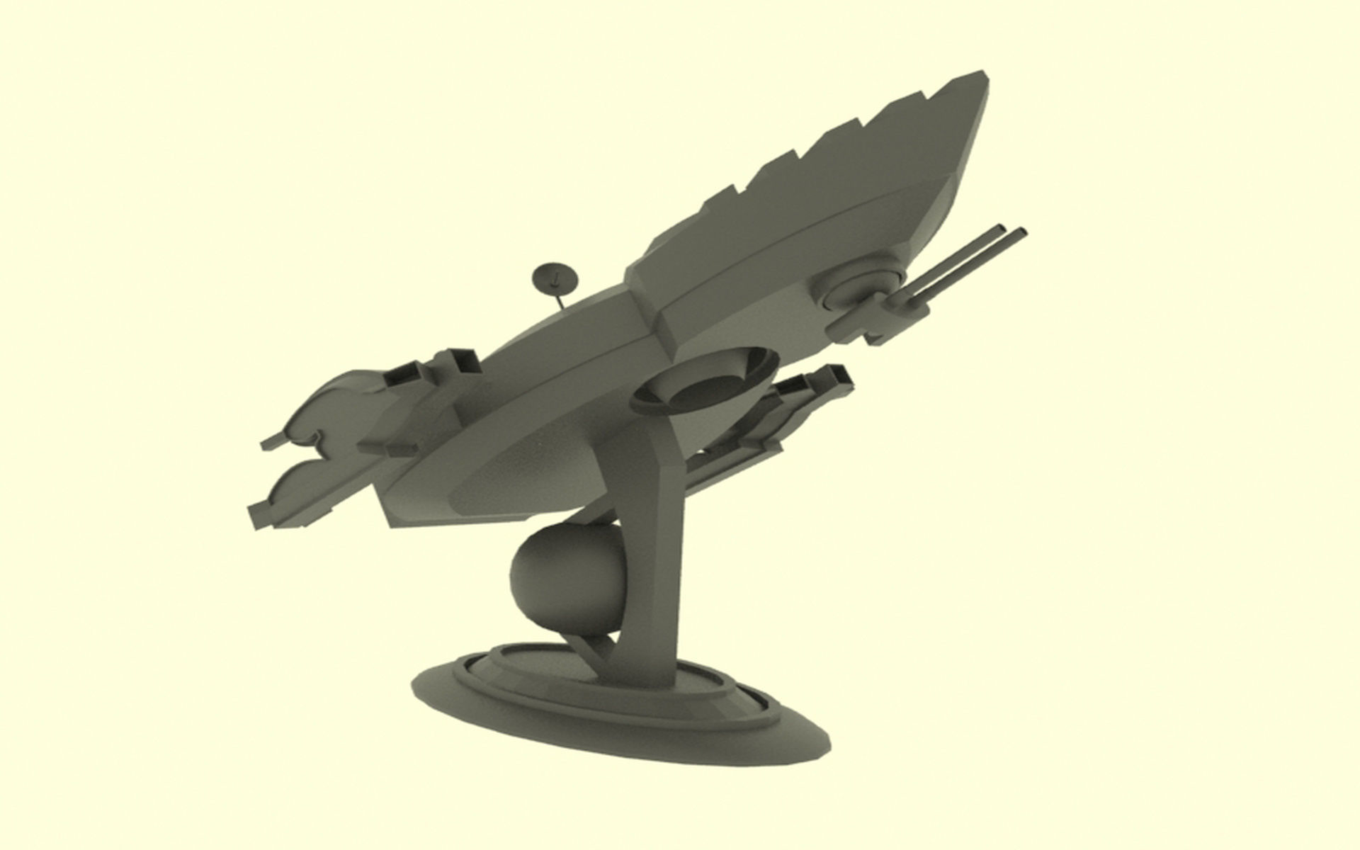 Mig - 800 Spaceship Low-poly 3D model_15