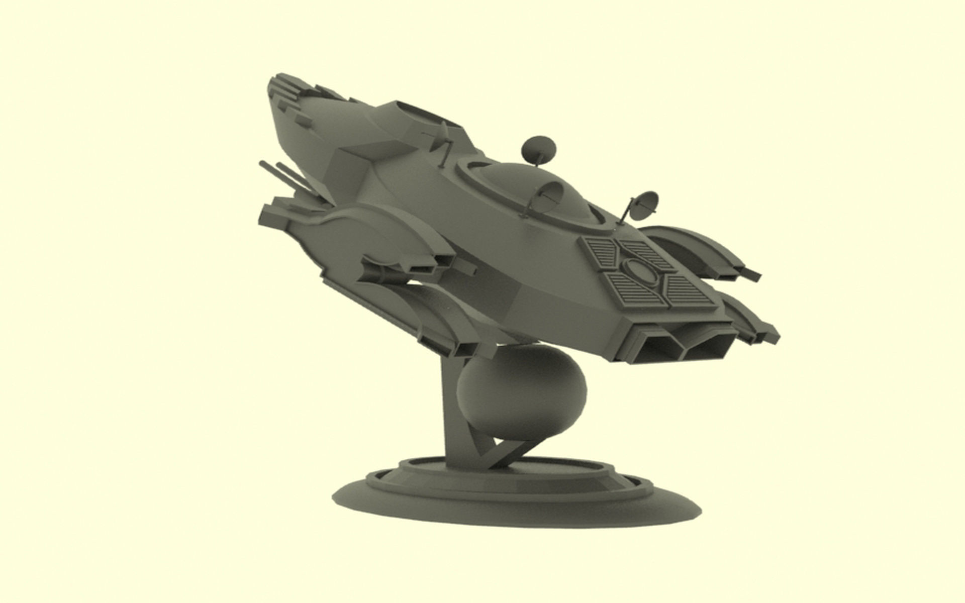 Mig - 800 Spaceship Low-poly 3D model_17