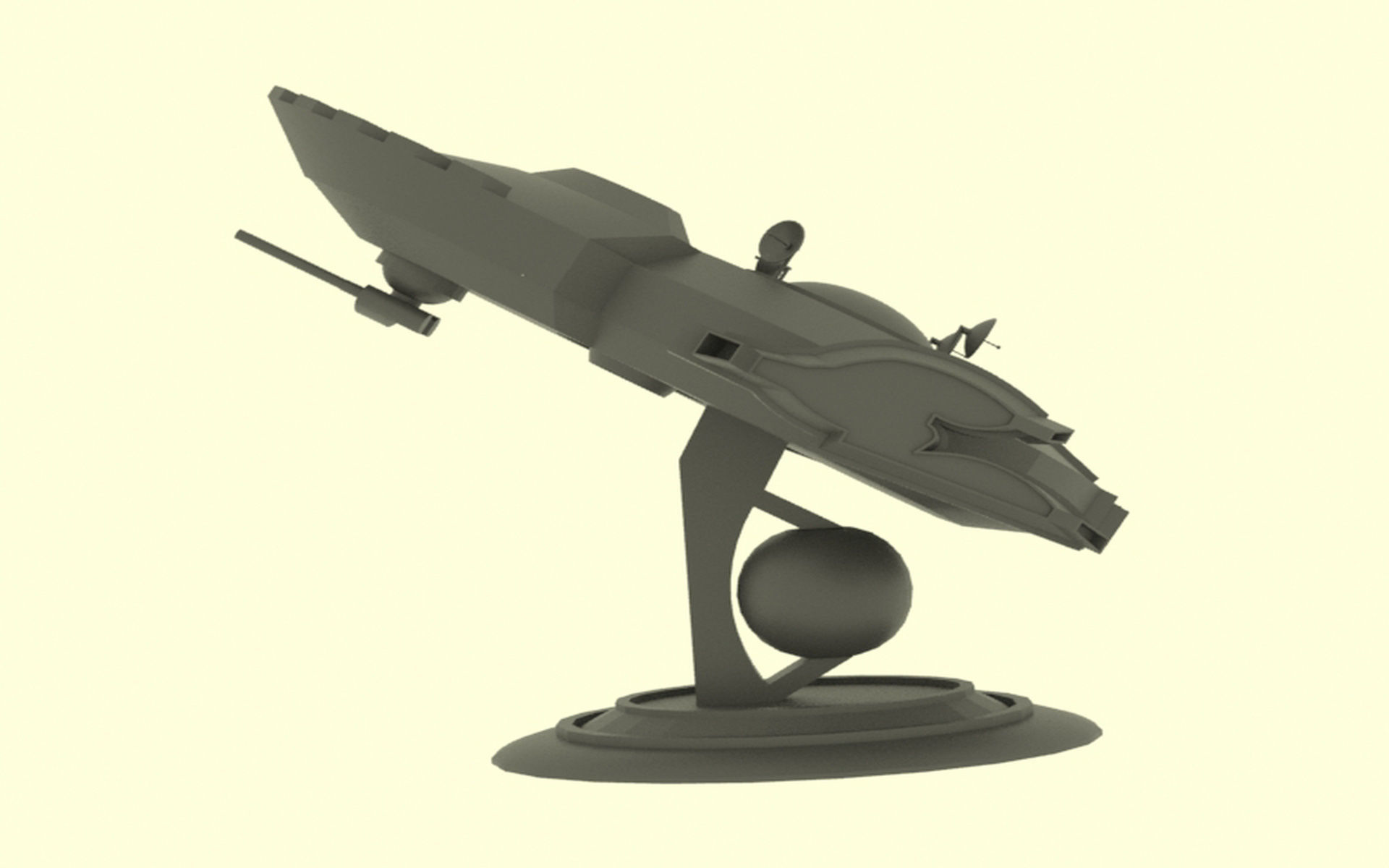 Mig - 800 Spaceship Low-poly 3D model_13