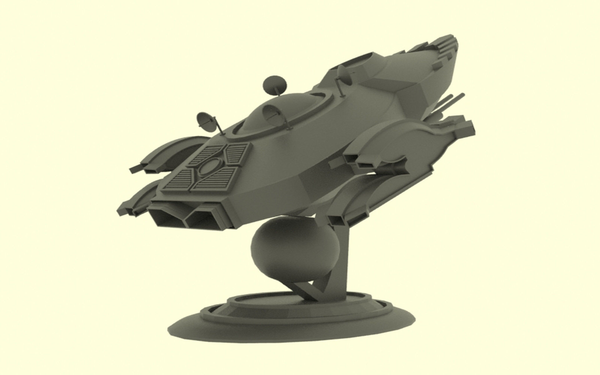Mig - 800 Spaceship Low-poly 3D model_16