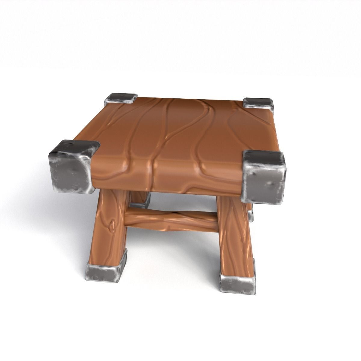stool stylized fantasy Low-poly 3D model_9