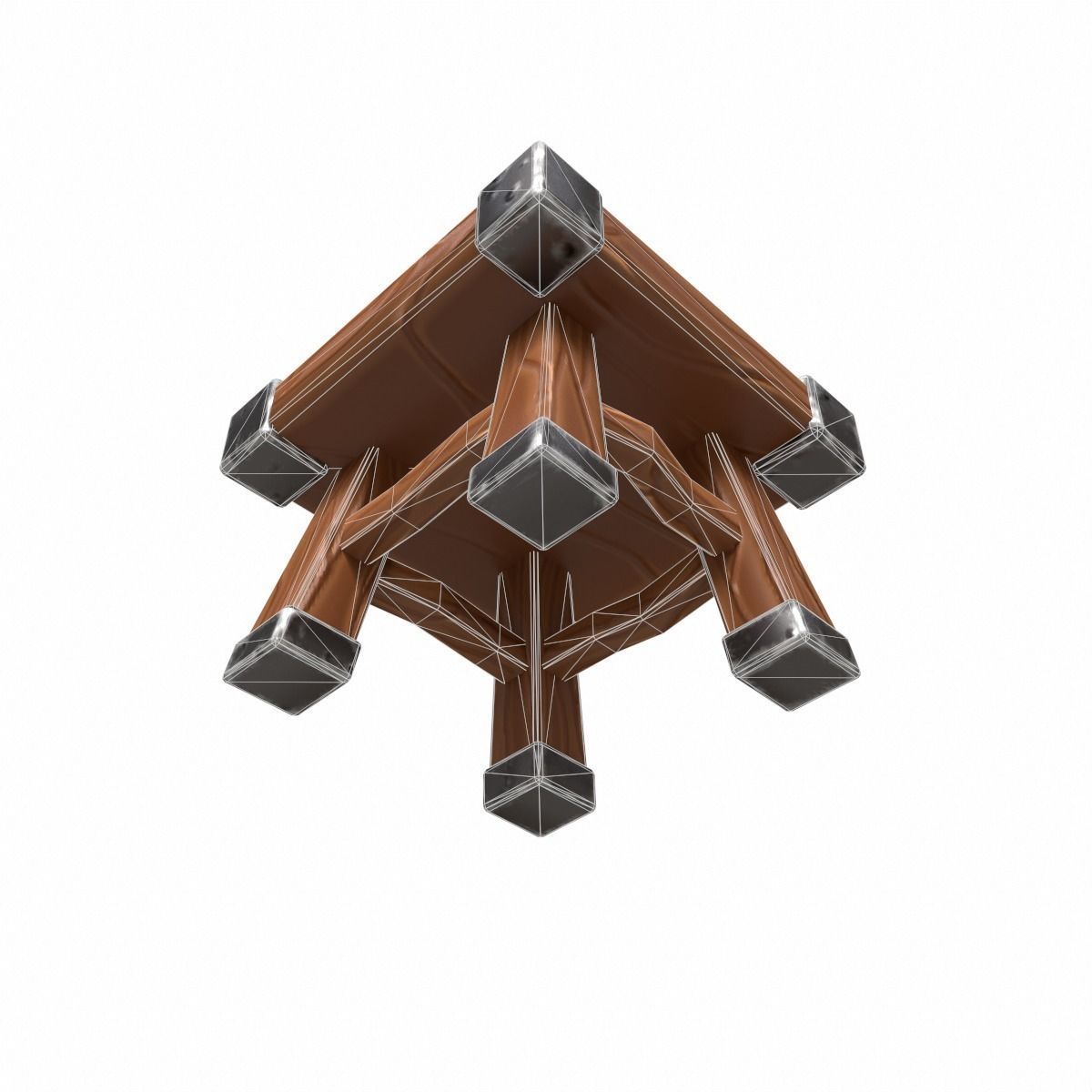 stool stylized fantasy Low-poly 3D model_14