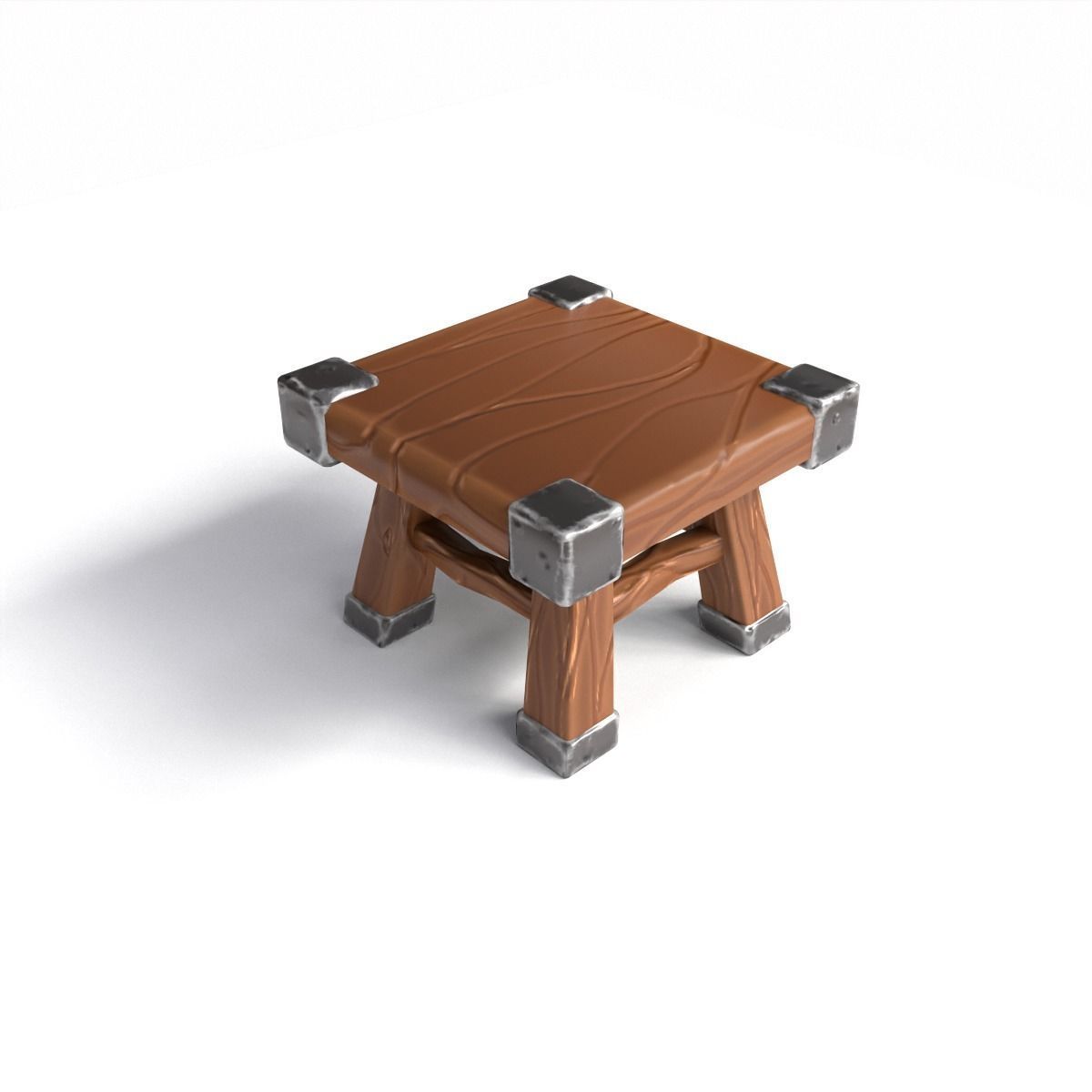 stool stylized fantasy Low-poly 3D model_2