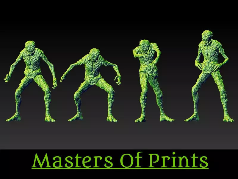 infected zombies vol 1 4 models 3D print model