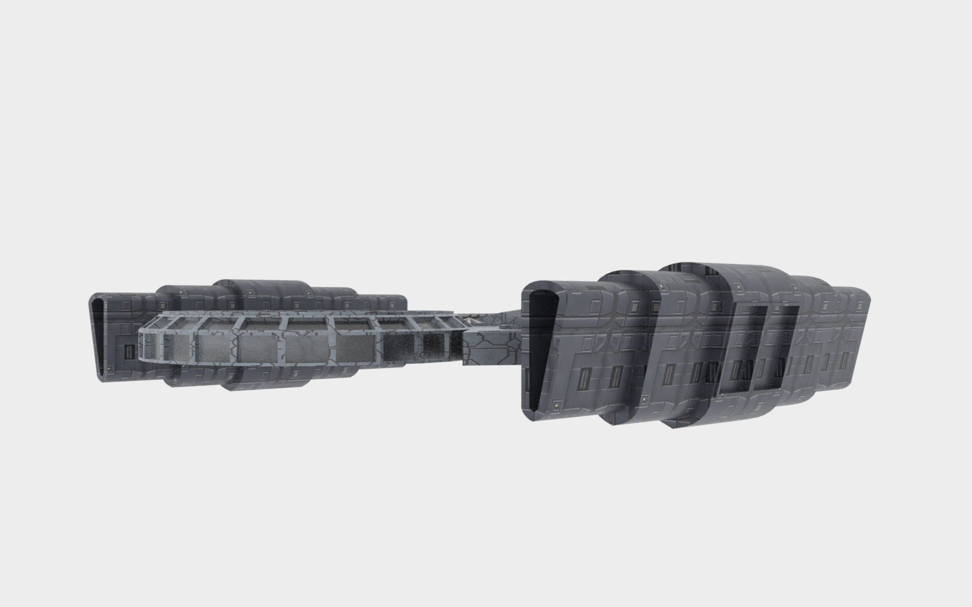 Mig-S Spaceship  Low-poly 3D model_3