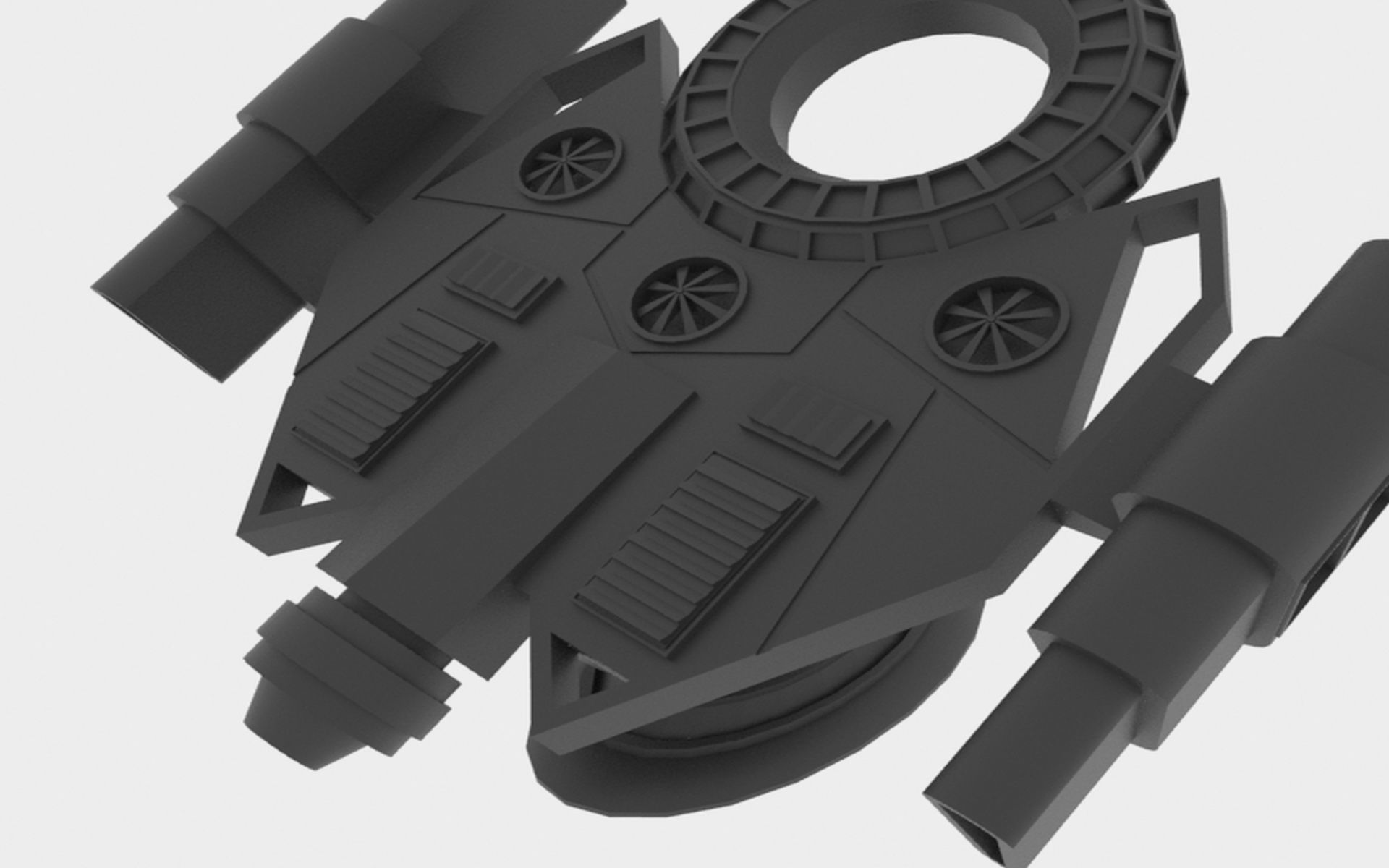 Mig-S Spaceship  Low-poly 3D model_14