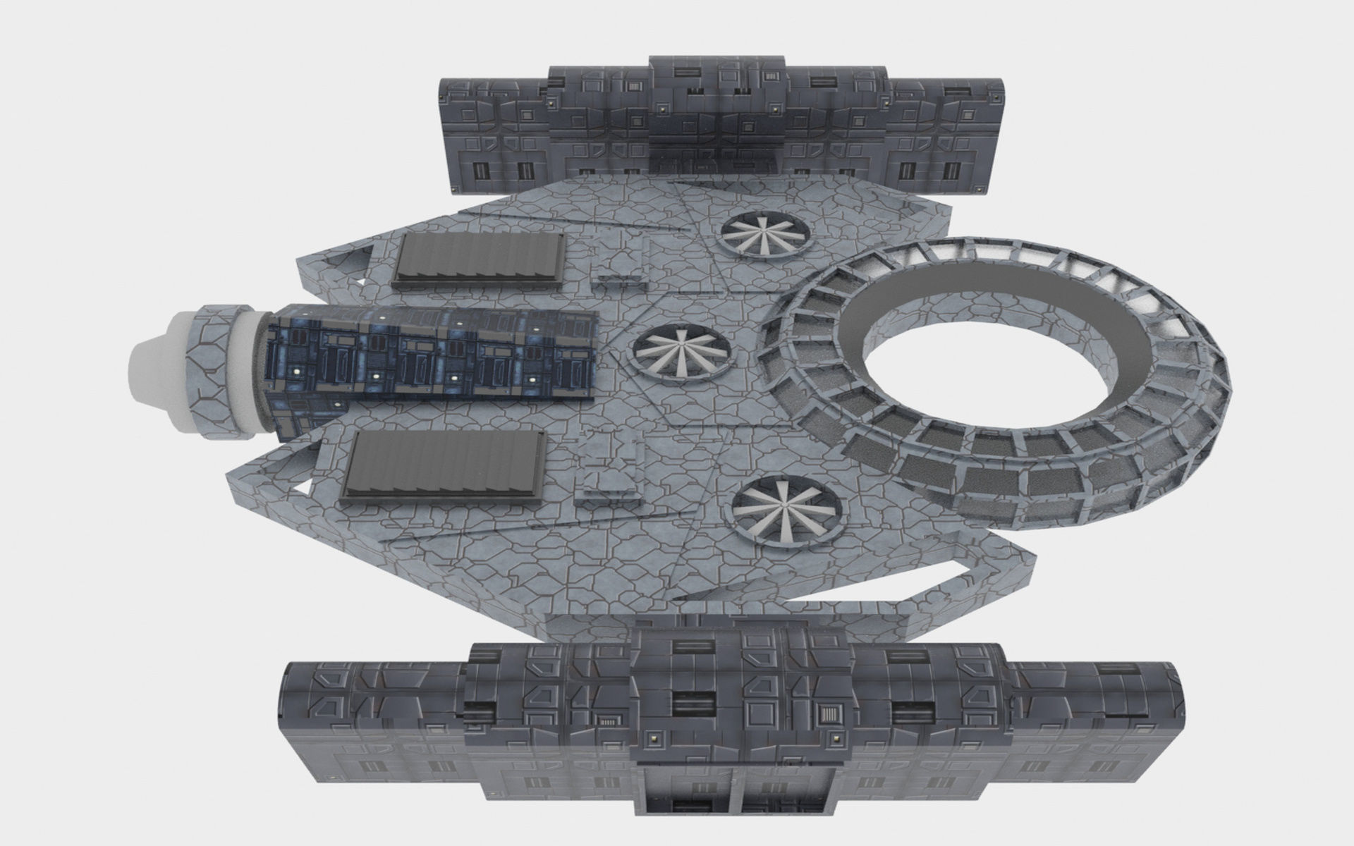 Mig-S Spaceship  Low-poly 3D model_7