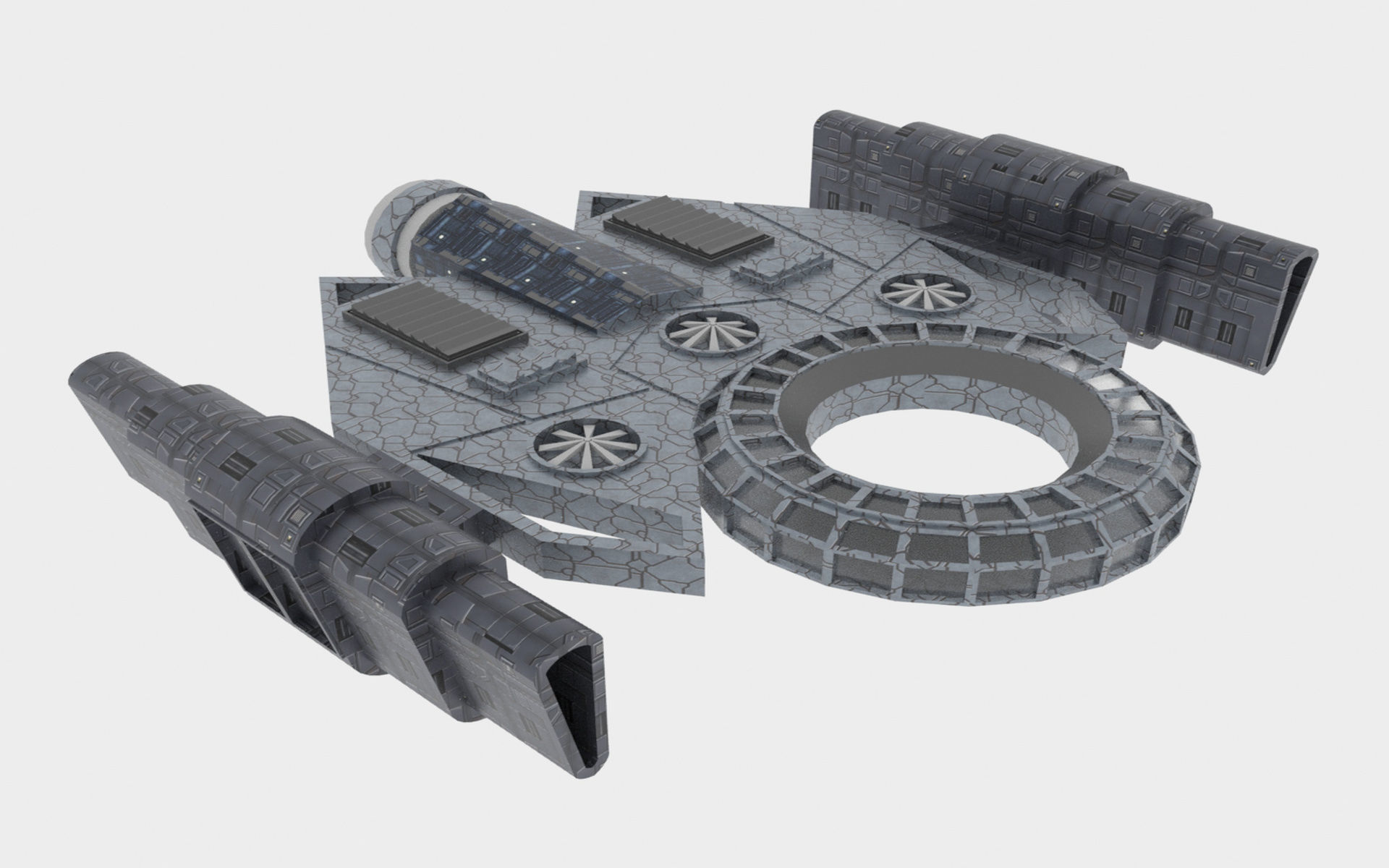 Mig-S Spaceship  Low-poly 3D model_8