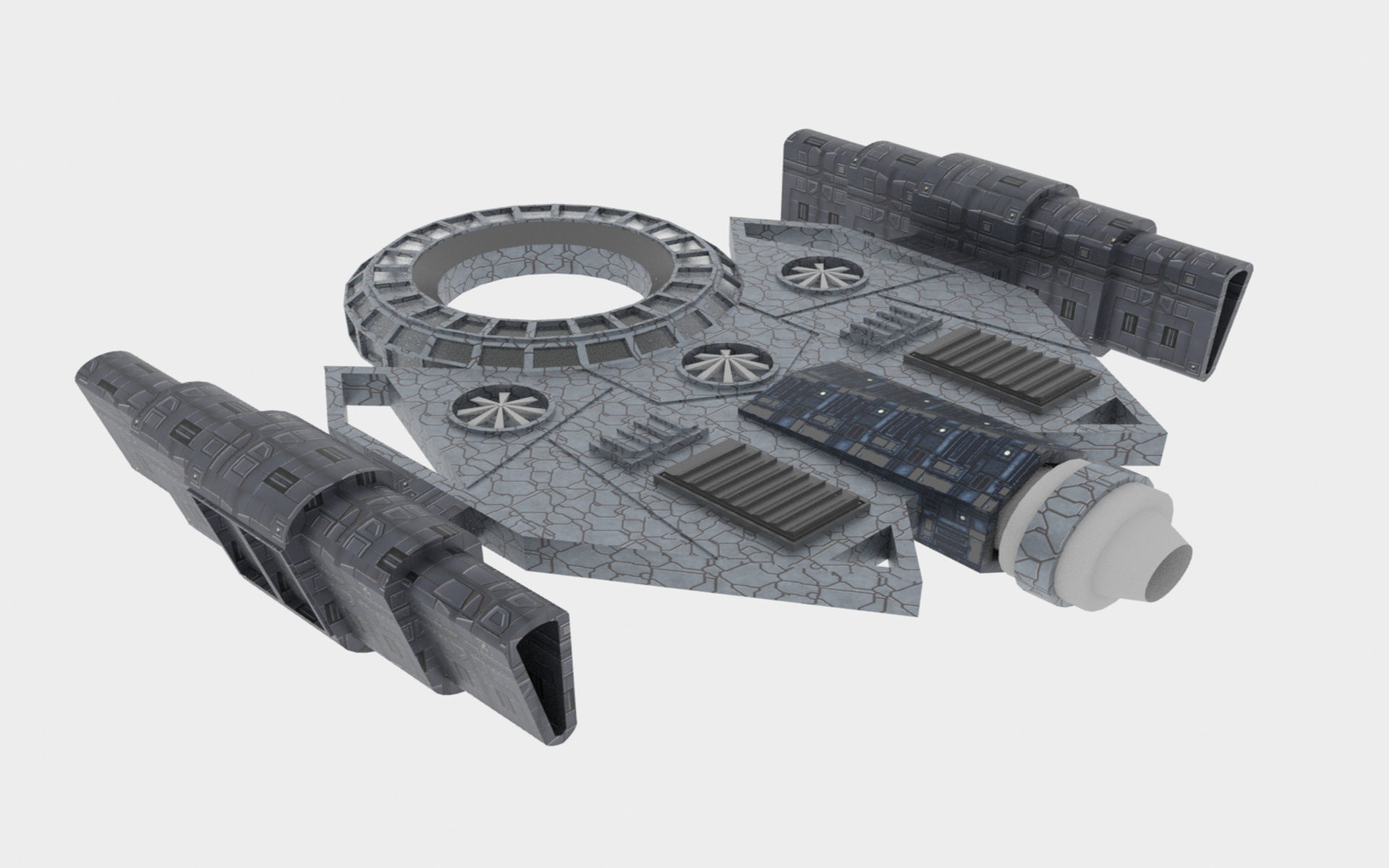 Mig-S Spaceship  Low-poly 3D model_2