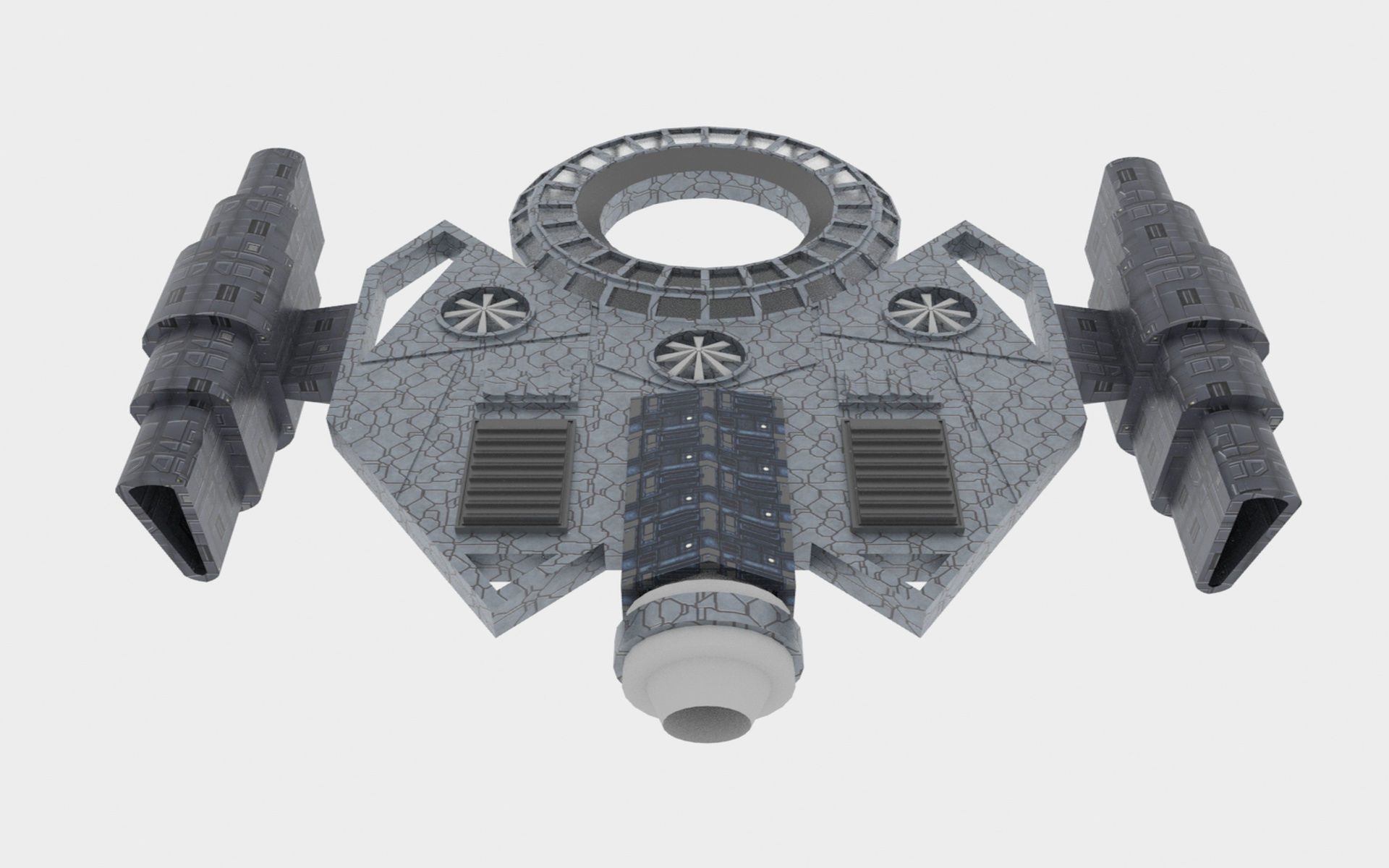Mig-S Spaceship  Low-poly 3D model_1