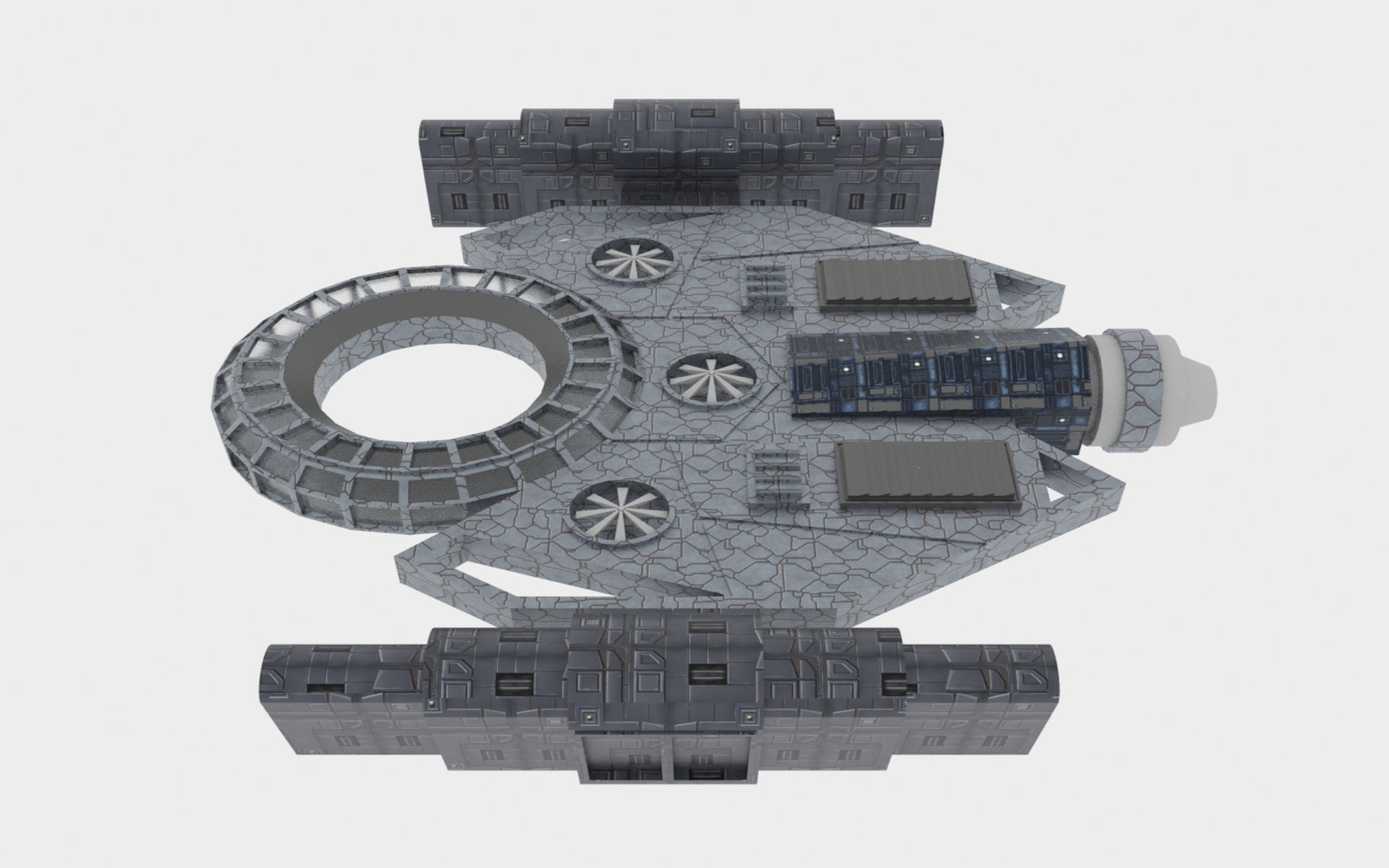 Mig-S Spaceship  Low-poly 3D model_6