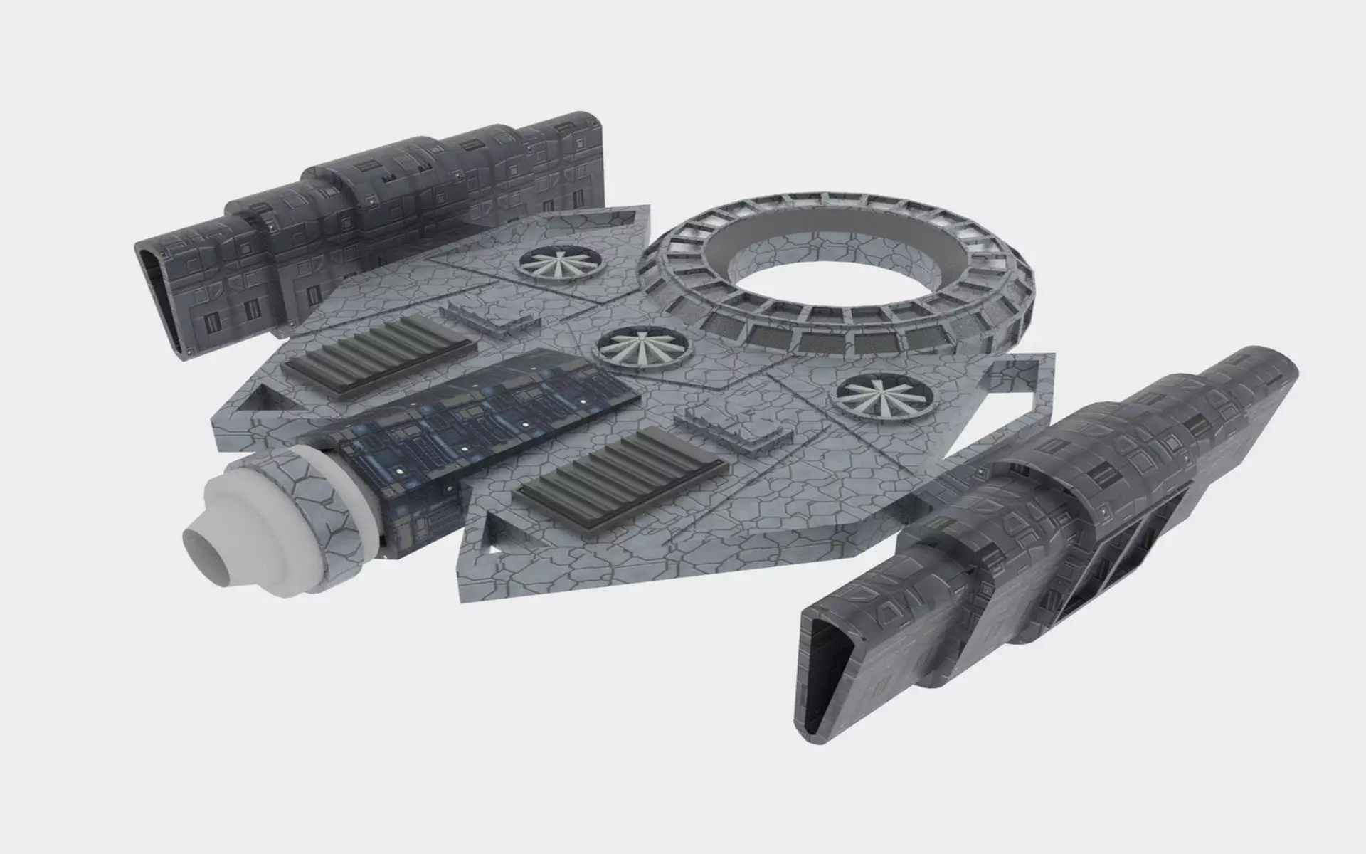 Mig-S Spaceship  Low-poly 3D model_0