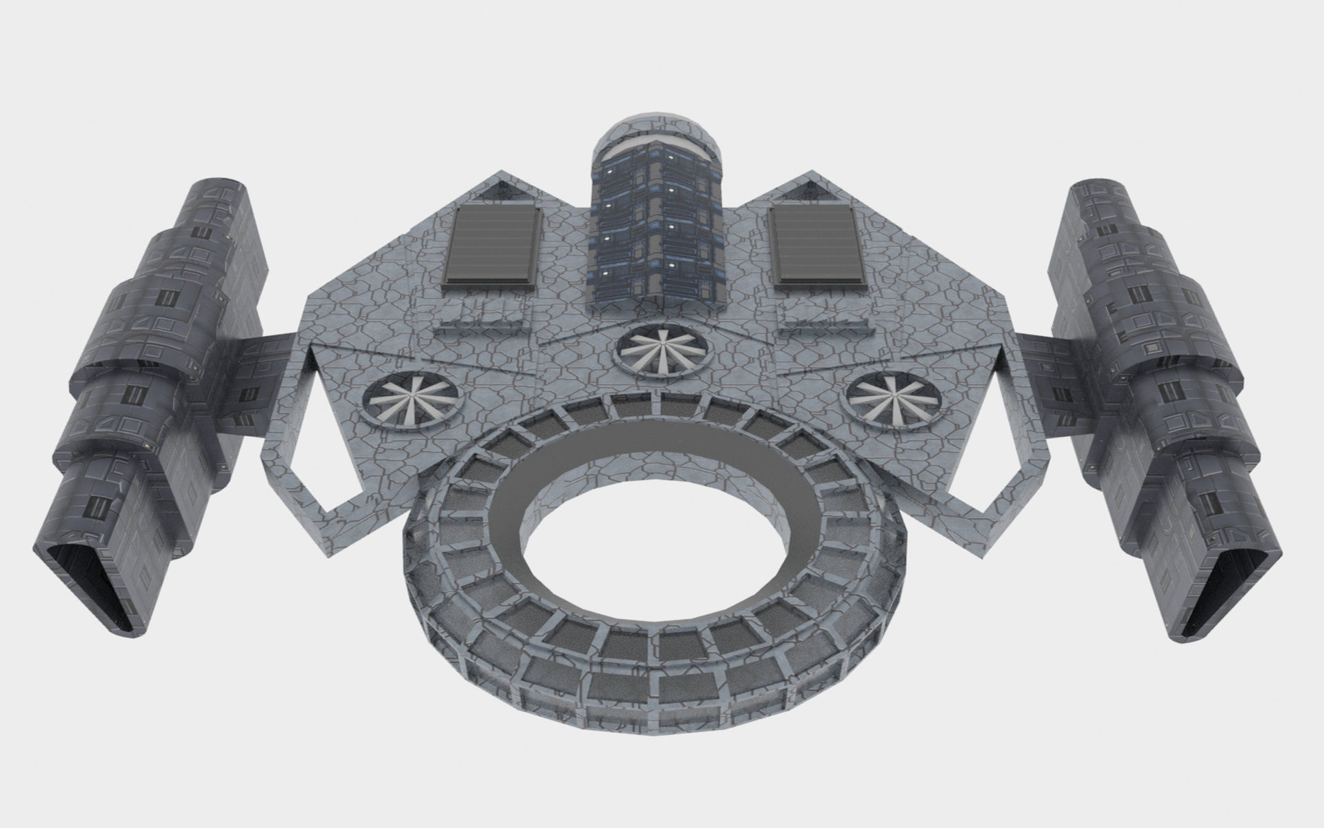 Mig-S Spaceship  Low-poly 3D model_9