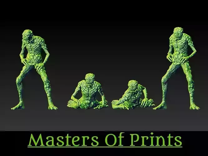 infected zombies vol 2 4 models 3D print model