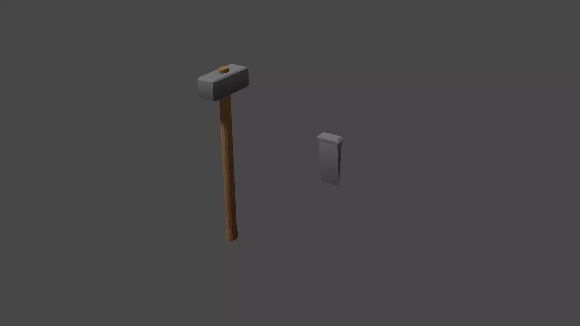 Sledge and Wedge Free low-poly 3D model