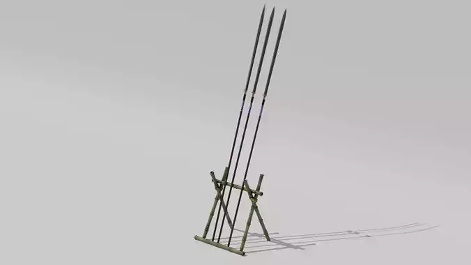 Japanese Furniture Kit - Yari sword-spear with rack 