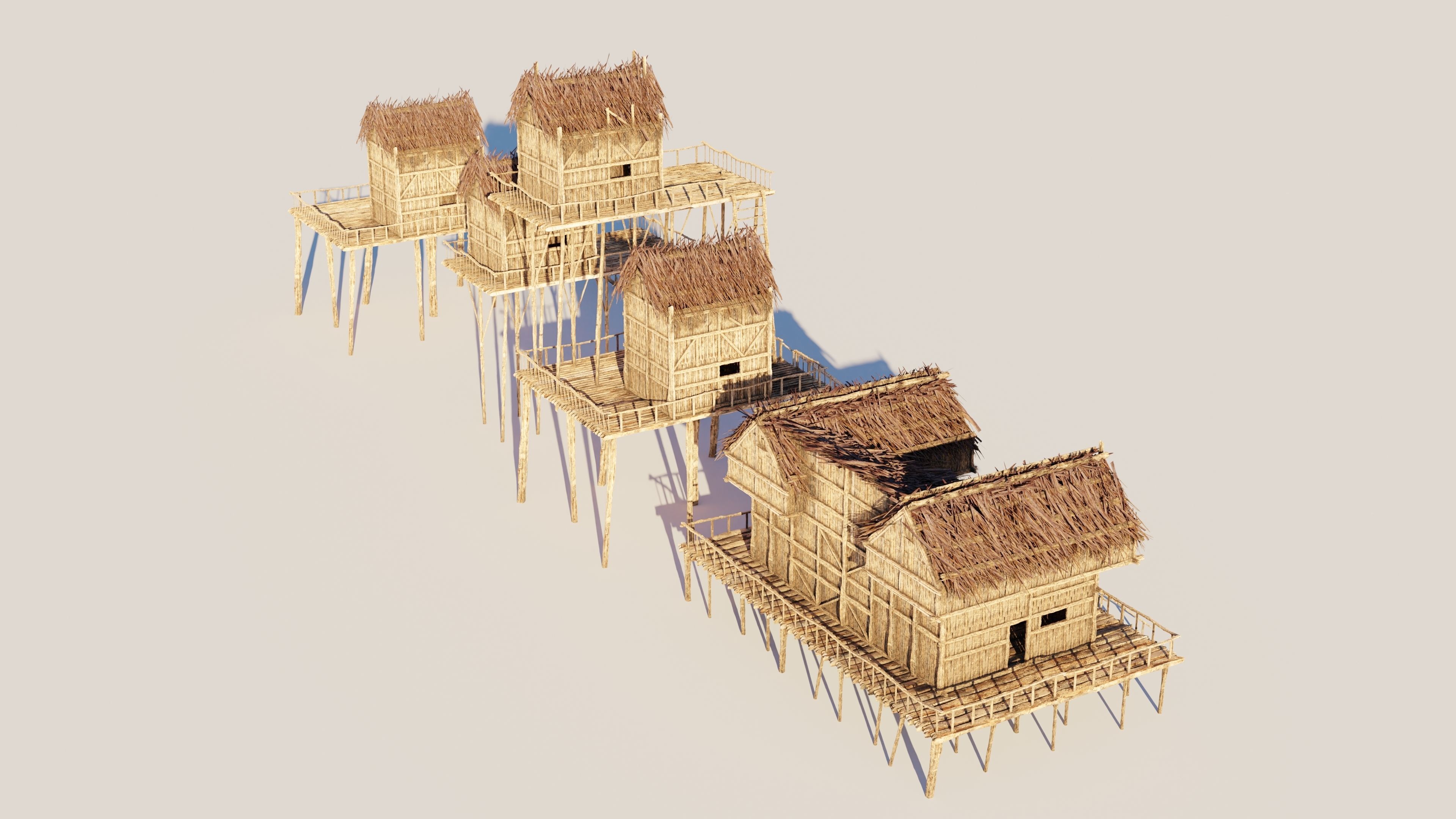 Medieval Forest House 3D model_12
