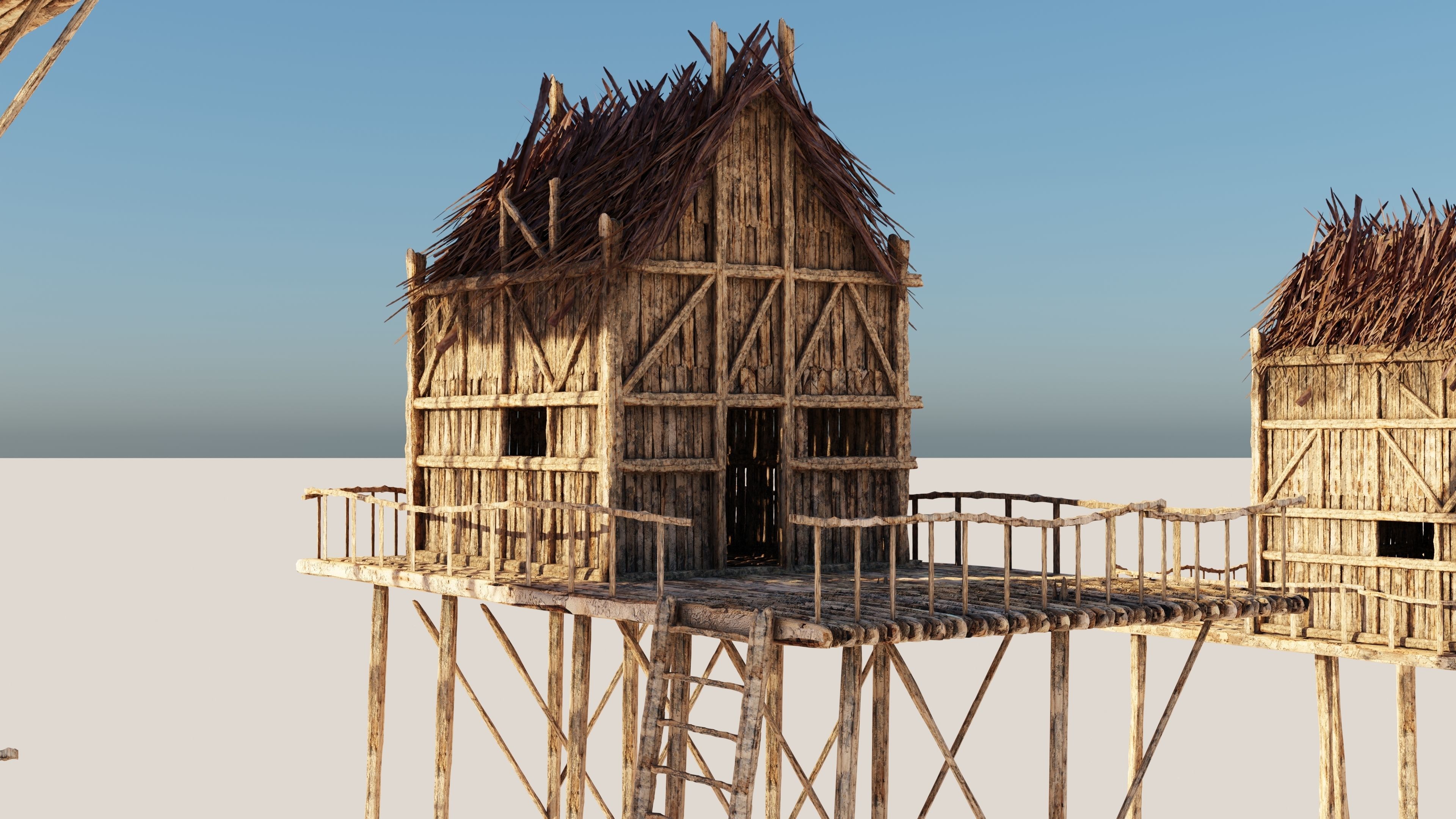 Medieval Forest House 3D model_6