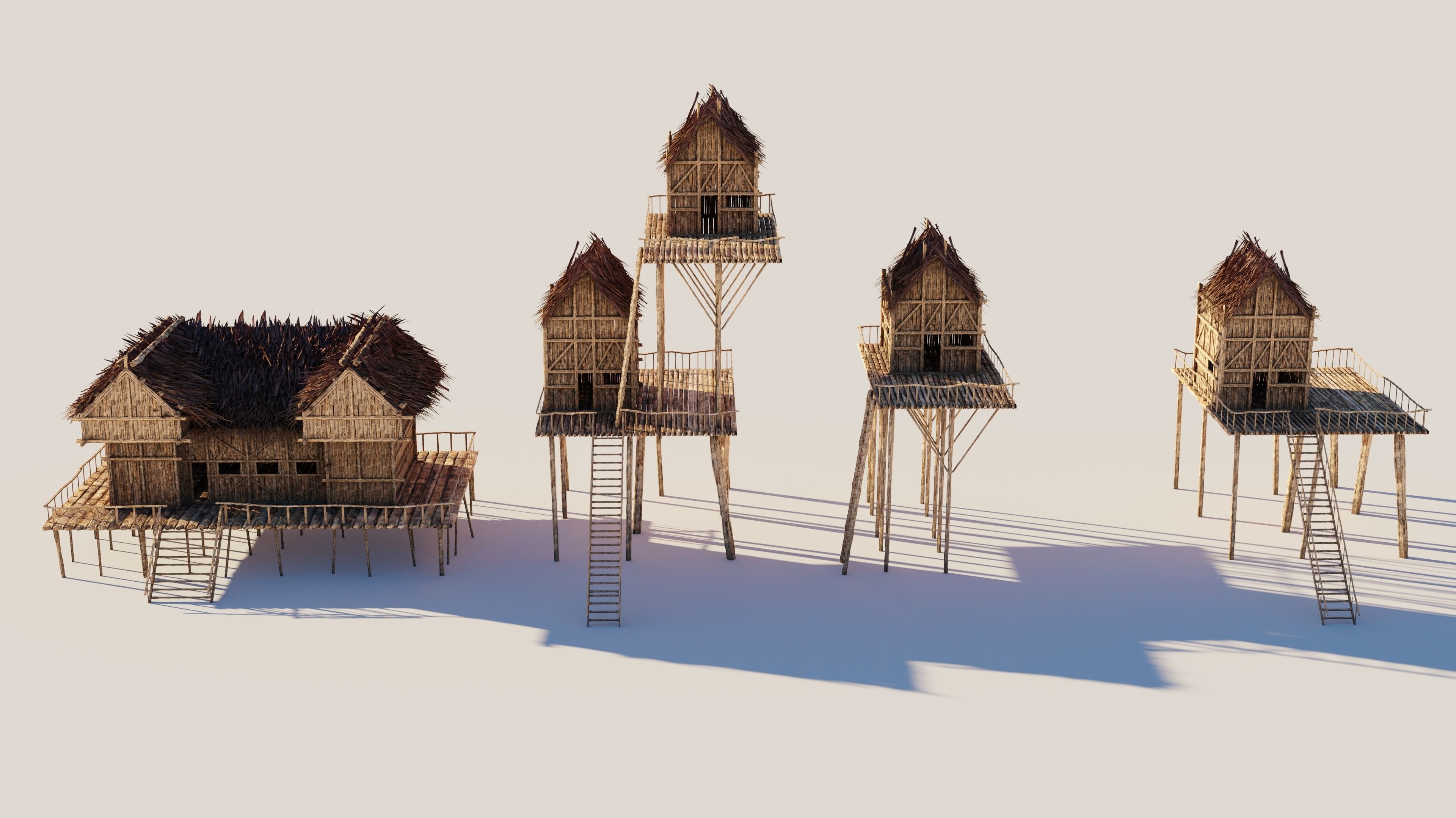 Medieval Forest House 3D model_1