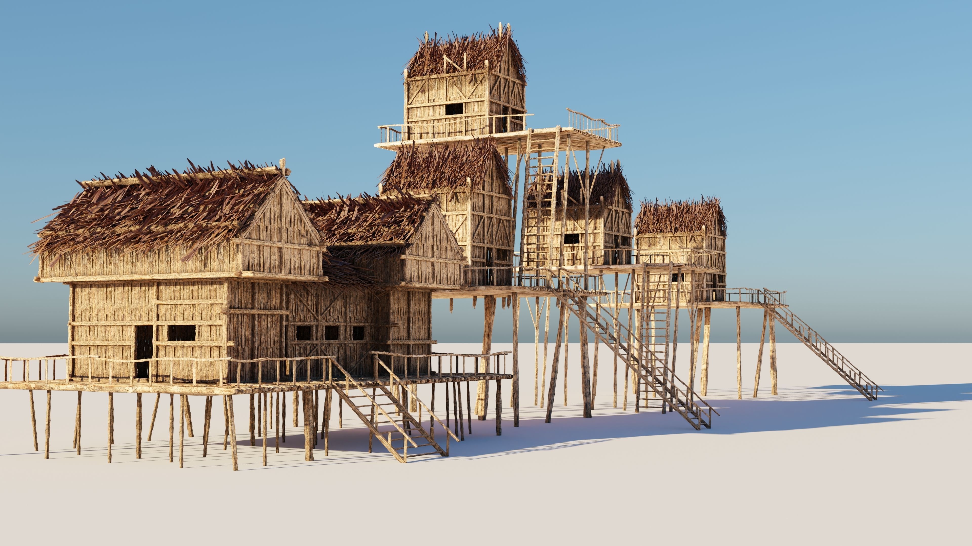 Medieval Forest House 3D model_11