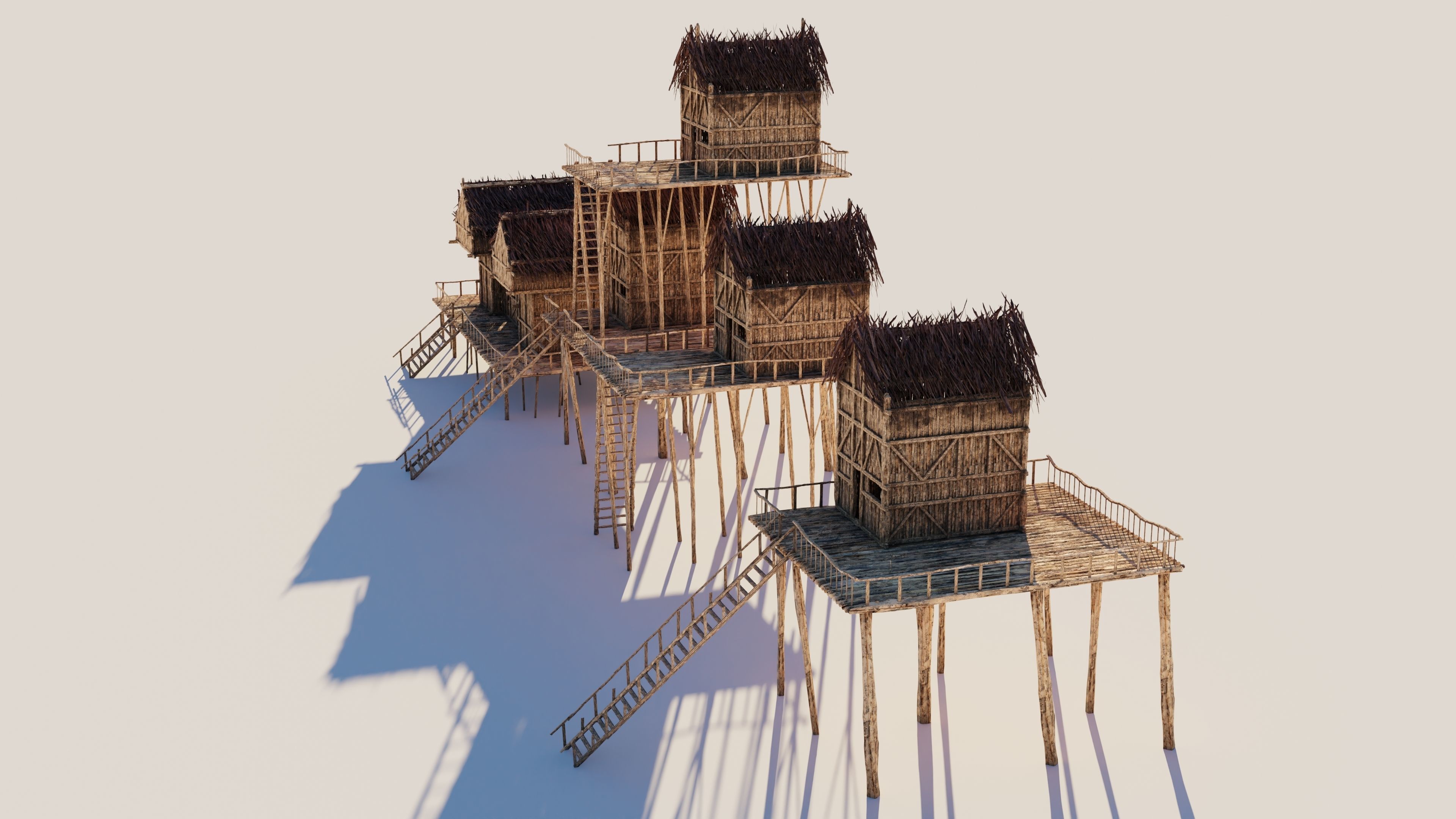 Medieval Forest House 3D model_10