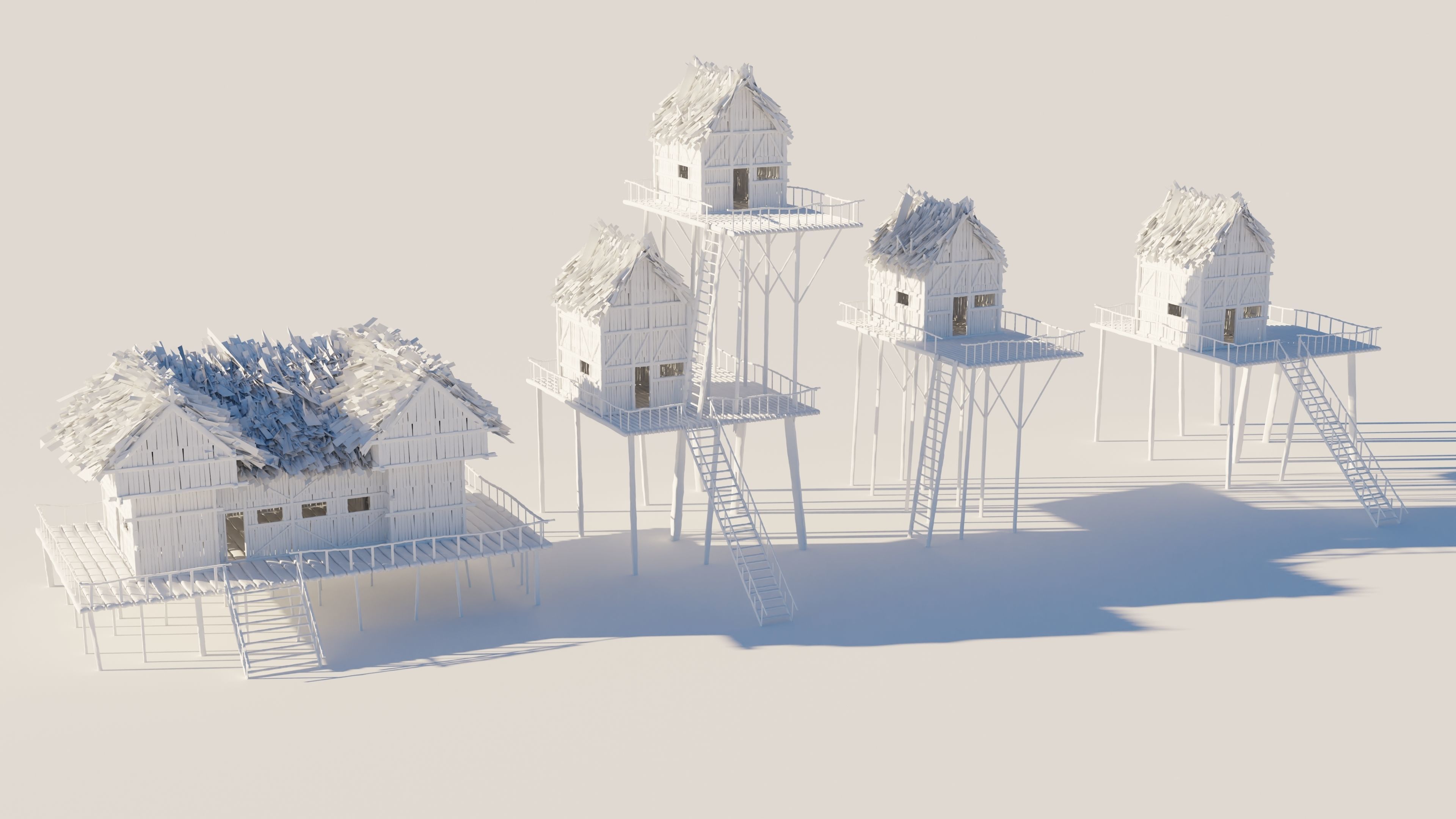 Medieval Forest House 3D model_14