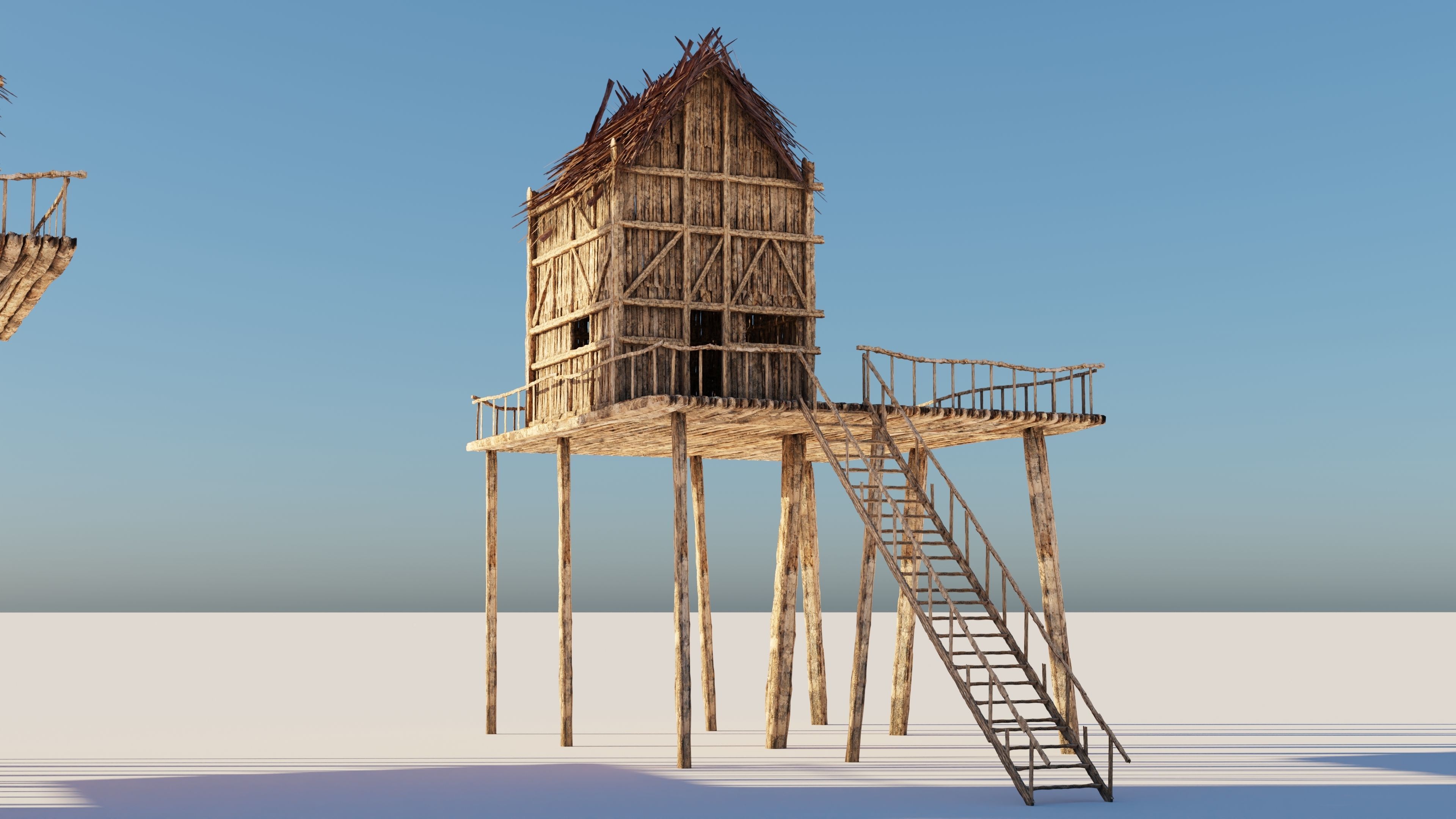 Medieval Forest House 3D model_7