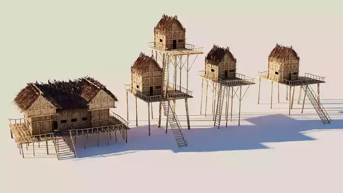 Medieval Forest House 3D model