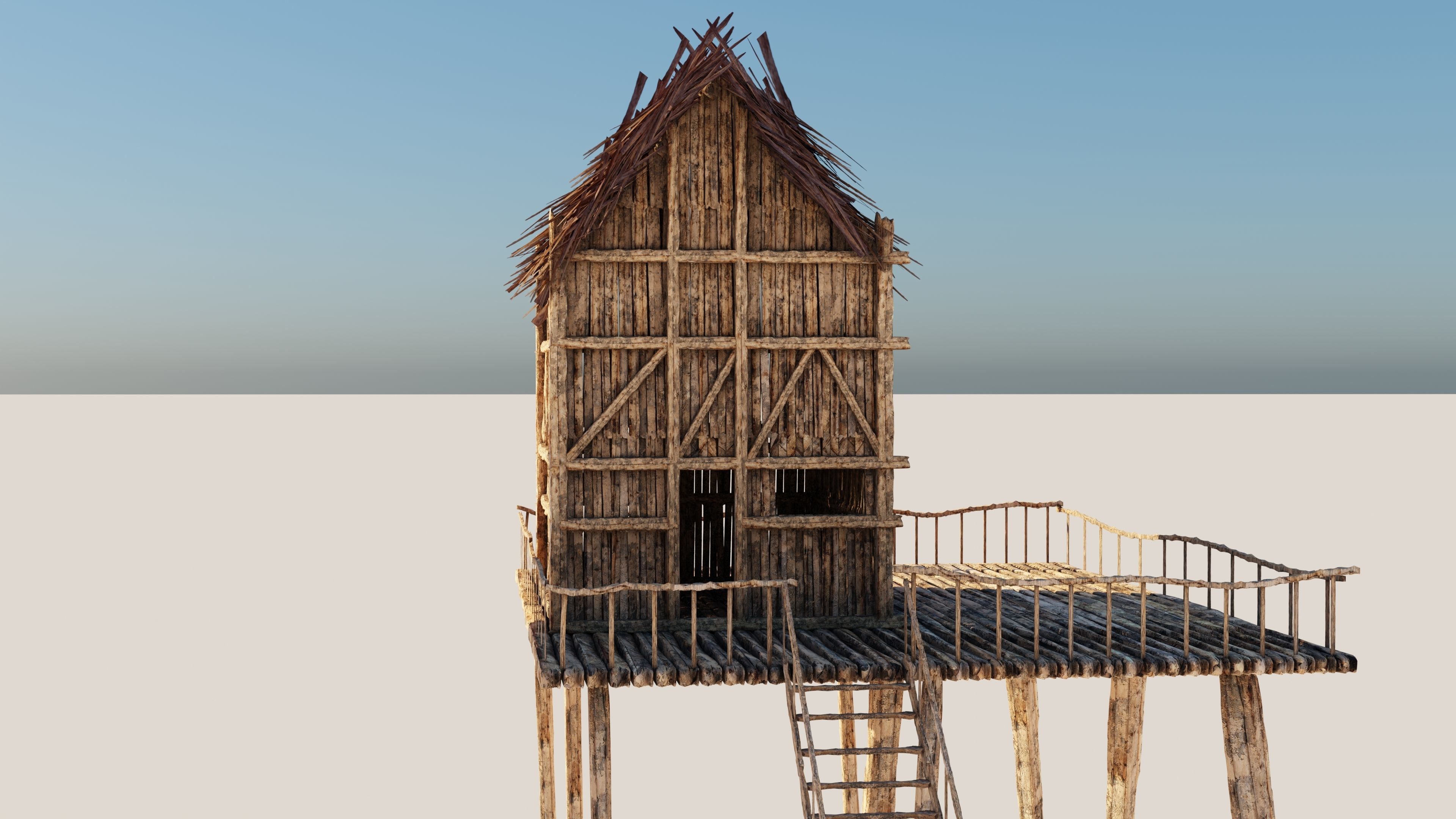 Medieval Forest House 3D model_8