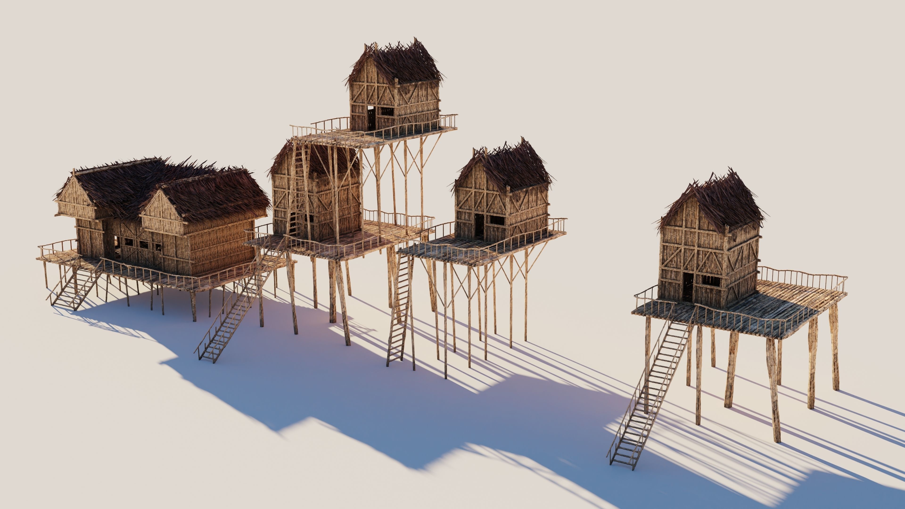 Medieval Forest House 3D model_9