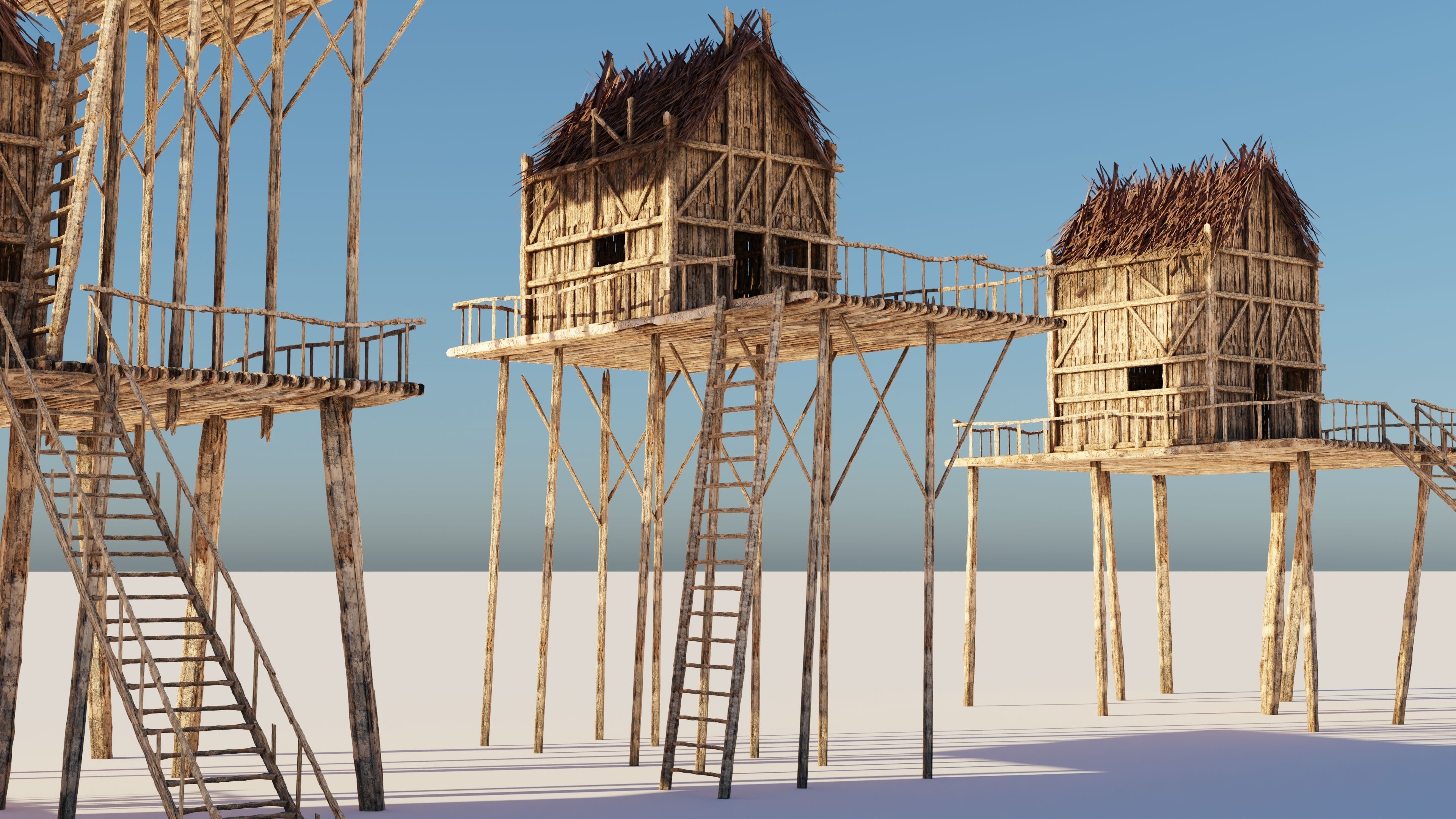 Medieval Forest House 3D model_5